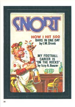 1982 Topps Wacky Packages Stickers #86 Snort Magazine Front