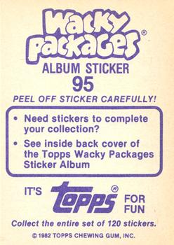 1982 Topps Wacky Packages Stickers #95 Lavirus Mouthwash Back