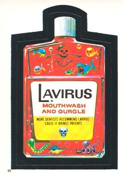 1982 Topps Wacky Packages Stickers #95 Lavirus Mouthwash Front