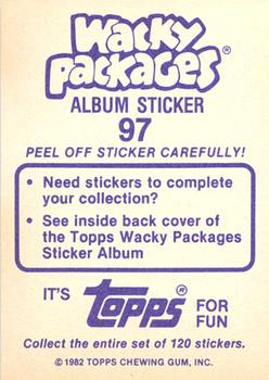 1982 Topps Wacky Packages Stickers #97 Brandyland Back