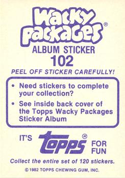 1982 Topps Wacky Packages Stickers #102 Rabid Shave Back
