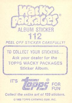 1982 Topps Wacky Packages Stickers #112 Pounds Cream Back