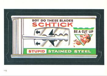 1982 Topps Wacky Packages Stickers #115 Schtick Blades Front