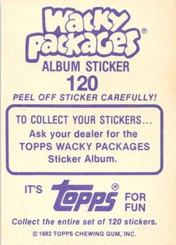 1982 Topps Wacky Packages Stickers #120 Mr. Mean Back