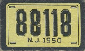 1950 Topps License Plates (R714-12) #24 New Jersey Front