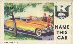 1950 Topps License Plates (R714-12) #36 Oregon Back