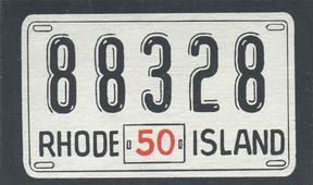1950 Topps License Plates (R714-12) #38 Rhode Island Front