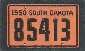 1950 Topps License Plates (R714-12) #40 South Dakota Front