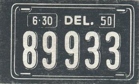 1950 Topps License Plates (R714-12) #42 Delaware Front