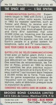 1969 Brooke Bond (Red Rose Tea) The Space Age #18 Communication Satellite Back