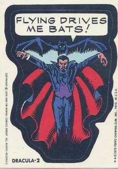1975 Topps Comic Book Heroes Stickers #NNO Dracula-2 Front