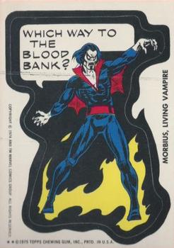 1975 Topps Comic Book Heroes Stickers #NNO Morbius, Living Vampire Front
