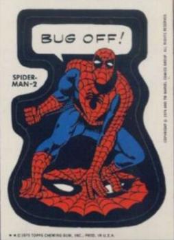 1975 Topps Comic Book Heroes Stickers #NNO Spider-Man-2 Front
