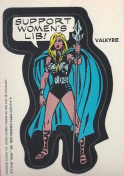 1975 Topps Comic Book Heroes Stickers #NNO Valkyrie Front