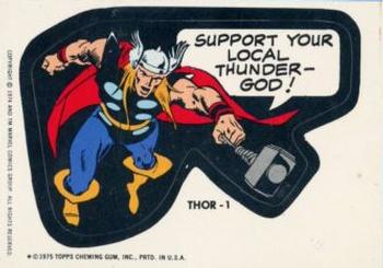 1975 Topps Comic Book Heroes Stickers #NNO Thor-1 Front