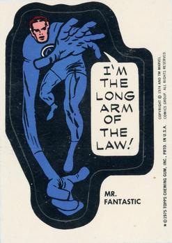 1975 Topps Comic Book Heroes Stickers #NNO Mr. Fantastic Front