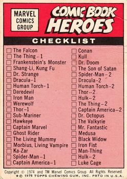 1975 Topps Comic Book Heroes Stickers - Fantastic Four Puzzle / Checklists #NNO Fantastic Four (Bottom Center) Back
