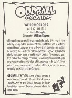 1993 Kitchen Sink Press Oddball Comics #3 Weird Horrors Back