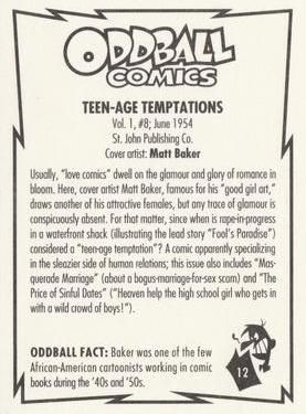 1993 Kitchen Sink Press Oddball Comics #12 Teen-Age Temptations Back