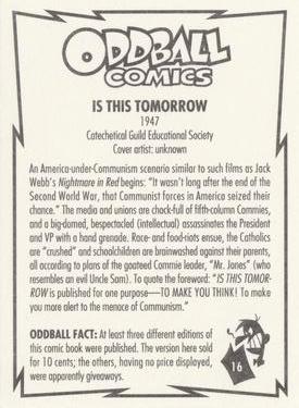 1993 Kitchen Sink Press Oddball Comics #16 Is This Tomorrow Back