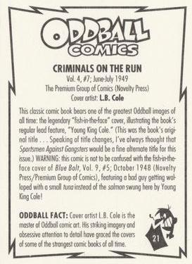 1993 Kitchen Sink Press Oddball Comics #21 Criminals on the Run Back