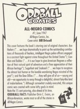 1993 Kitchen Sink Press Oddball Comics #22 All-Negro Comics Back