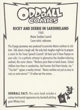 1993 Kitchen Sink Press Oddball Comics #28 Ricky and Debbie in Sardineland Back