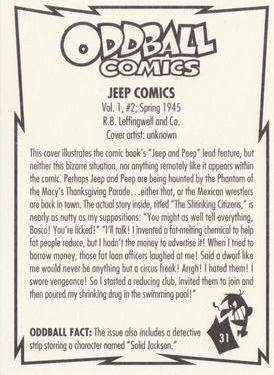 1993 Kitchen Sink Press Oddball Comics #31 Jeep Comics Back