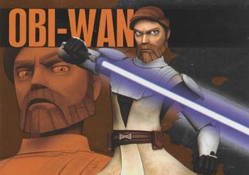 2010 Topps Star Wars: The Clone Wars: Rise of the Bounty Hunters - Foil Character #3 Obi-Wan Kenobi Front
