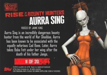 2010 Topps Star Wars: The Clone Wars: Rise of the Bounty Hunters - Foil Character #11 Aurra Sing Back