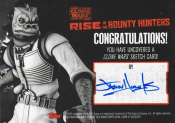 2010 Topps Star Wars: The Clone Wars: Rise of the Bounty Hunters - Sketch #NNO Jason Hughes Back