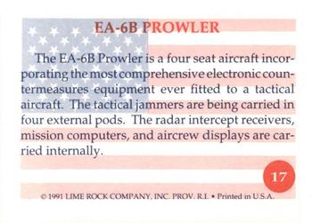 1991 Lime Rock Heroes of the Persian Gulf #17 EA-6B Prowler Back