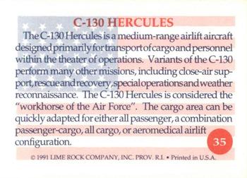 1991 Lime Rock Heroes of the Persian Gulf #35 C-130 Hercules Back
