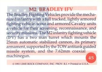 1991 Lime Rock Heroes of the Persian Gulf #45 M2 Bradley IFV Back