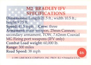 1991 Lime Rock Heroes of the Persian Gulf #46 M2 Bradley IFV Back