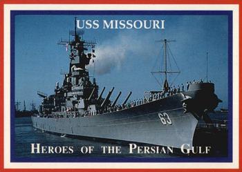USS MISSOURI Navy Battleship BB-63 1991 Pro Set Desert Storm Card #187 U.S 