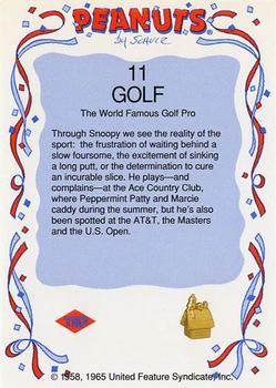 1991 Tuff Stuff Peanuts Preview #11 Golf Back