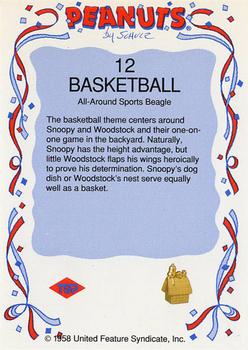 1991 Tuff Stuff Peanuts Preview #12 Basketball Back