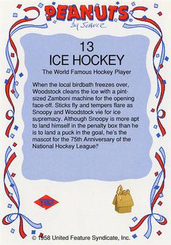 1991 Tuff Stuff Peanuts Preview #13 Ice Hockey Back