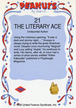 1991 Tuff Stuff Peanuts Preview #21 The Literary Ace Back