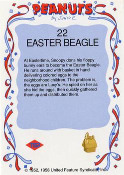 1991 Tuff Stuff Peanuts Preview #22 Easter Beagle Back