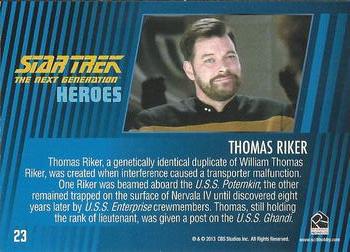 2013 Rittenhouse Star Trek The Next Generation Heroes & Villains #23 Thomas Riker Back