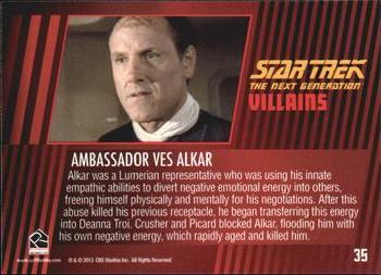 2013 Rittenhouse Star Trek The Next Generation Heroes & Villains #35 Ves Alkar Back