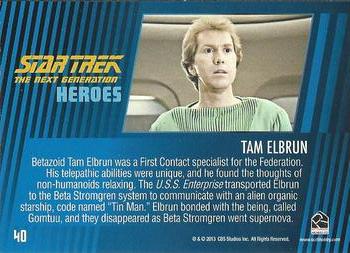 2013 Rittenhouse Star Trek The Next Generation Heroes & Villains #40 Tam Elbrun Back
