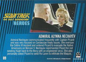 2013 Rittenhouse Star Trek The Next Generation Heroes & Villains #89 Admiral Alynna Nechayev Back