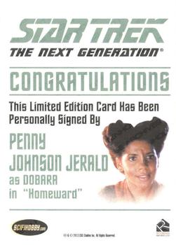 2013 Rittenhouse Star Trek The Next Generation Heroes & Villains - Autographs #NNO Penny Johnson Jerald / Dobara Back