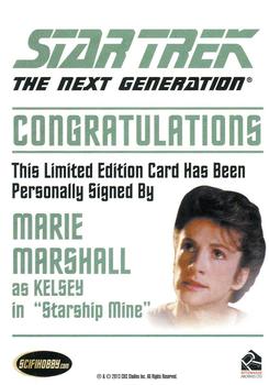 2013 Rittenhouse Star Trek The Next Generation Heroes & Villains - Autographs #NNO Marie Marshall / Kelsey Back