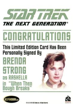 2013 Rittenhouse Star Trek The Next Generation Heroes & Villains - Autographs #NNO Brenda Strong / Rashella Back