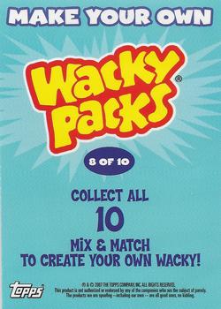 2007 Topps Wacky Packages All-New Series 6 - Make Your Own Wacky Packs Stickers #8 Shot Wheels Back