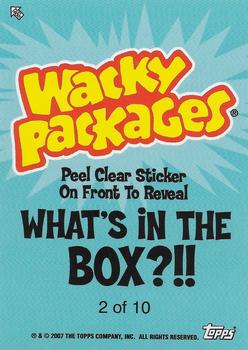 2007 Topps Wacky Packages All-New Series 6 - What's in the Box?!! Stickers #2 Head & Boulders Shampoo Back